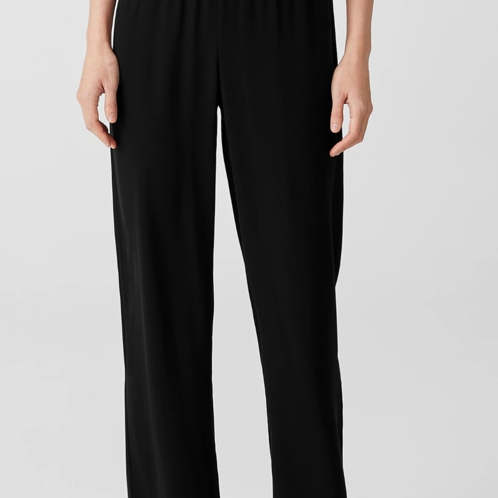 Eileen Fisher Black Wide Leg Trousers